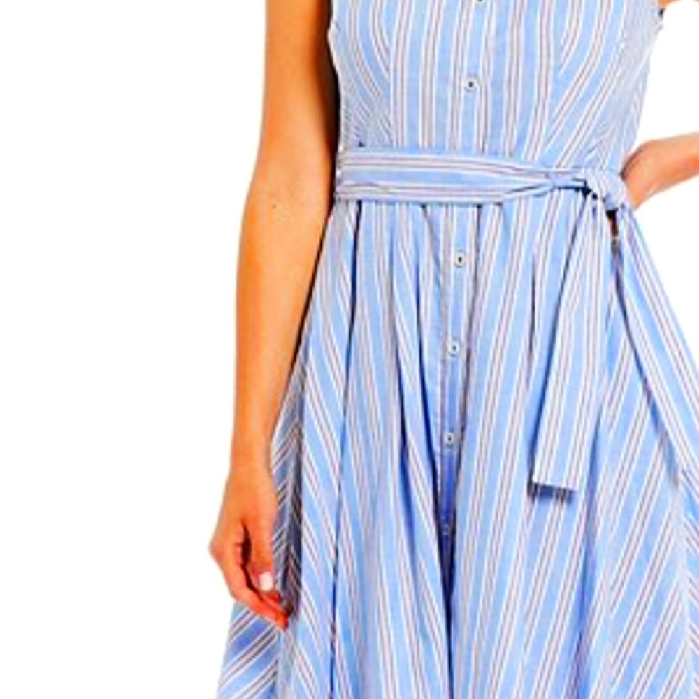 Tommy Hilfiger Blue Stripe Shirt Dress Size 16